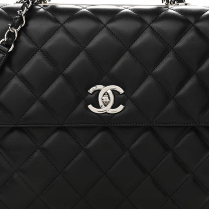 Chanel Lambskin Quilted Large Trendy CC Dual Handle Flap Bag Black 8 of 14