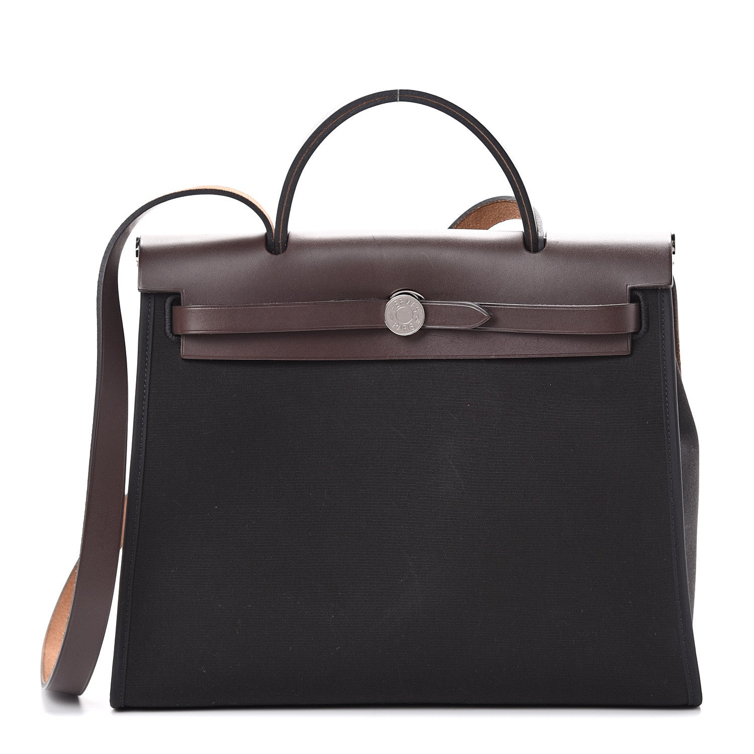 Hermes Toile Vache Hunter Herbag Zip 31 PM Black Ebene 2 of 12
