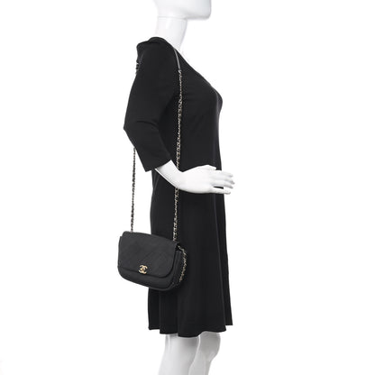 Chanel Goatskin Stitched Casual Trip Single Flap Black 3 of 19