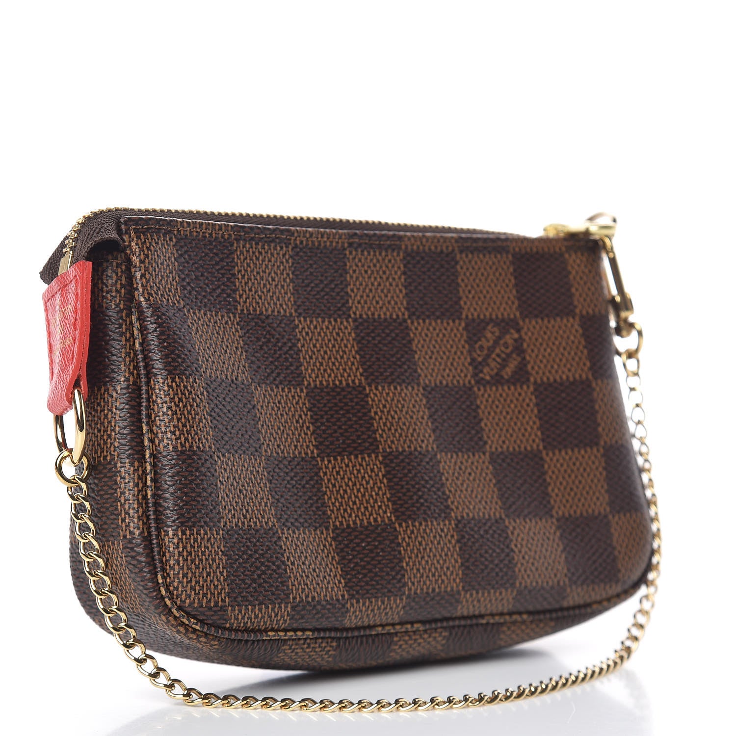 Louis Vuitton Damier Ebene 2019 Christmas Animation Mini Pochette Accessories Red 3 of 10
