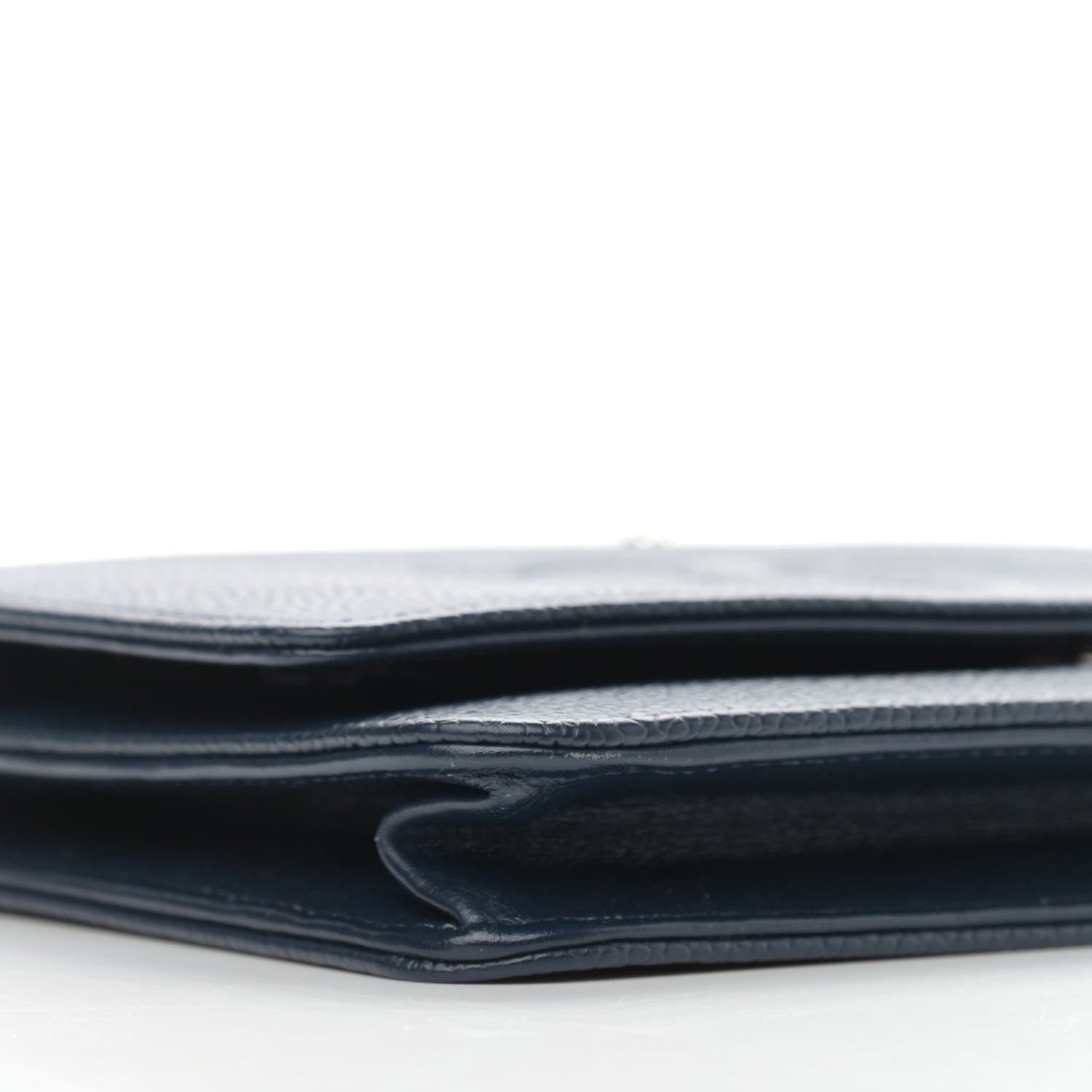 Chanel Caviar Timeless CC Wallet On Chain WOC Dark Blue 9 of 12