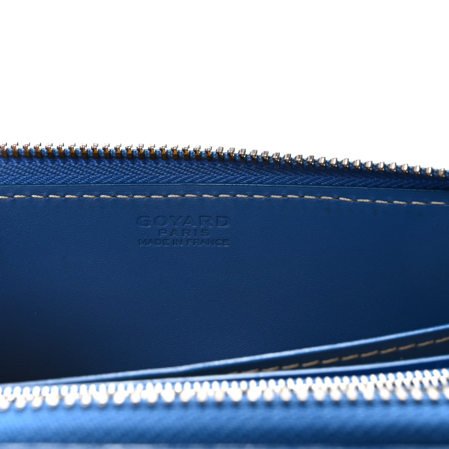 Goyardine Matignon Zip Around GM Wallet Sky Blue