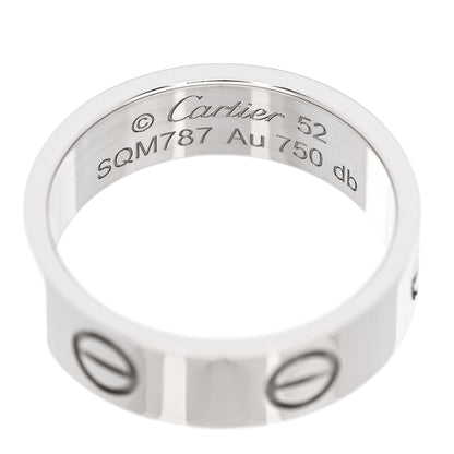 Cartier 18K White Gold 5.5mm LOVE Ring 52 6 4 of 5