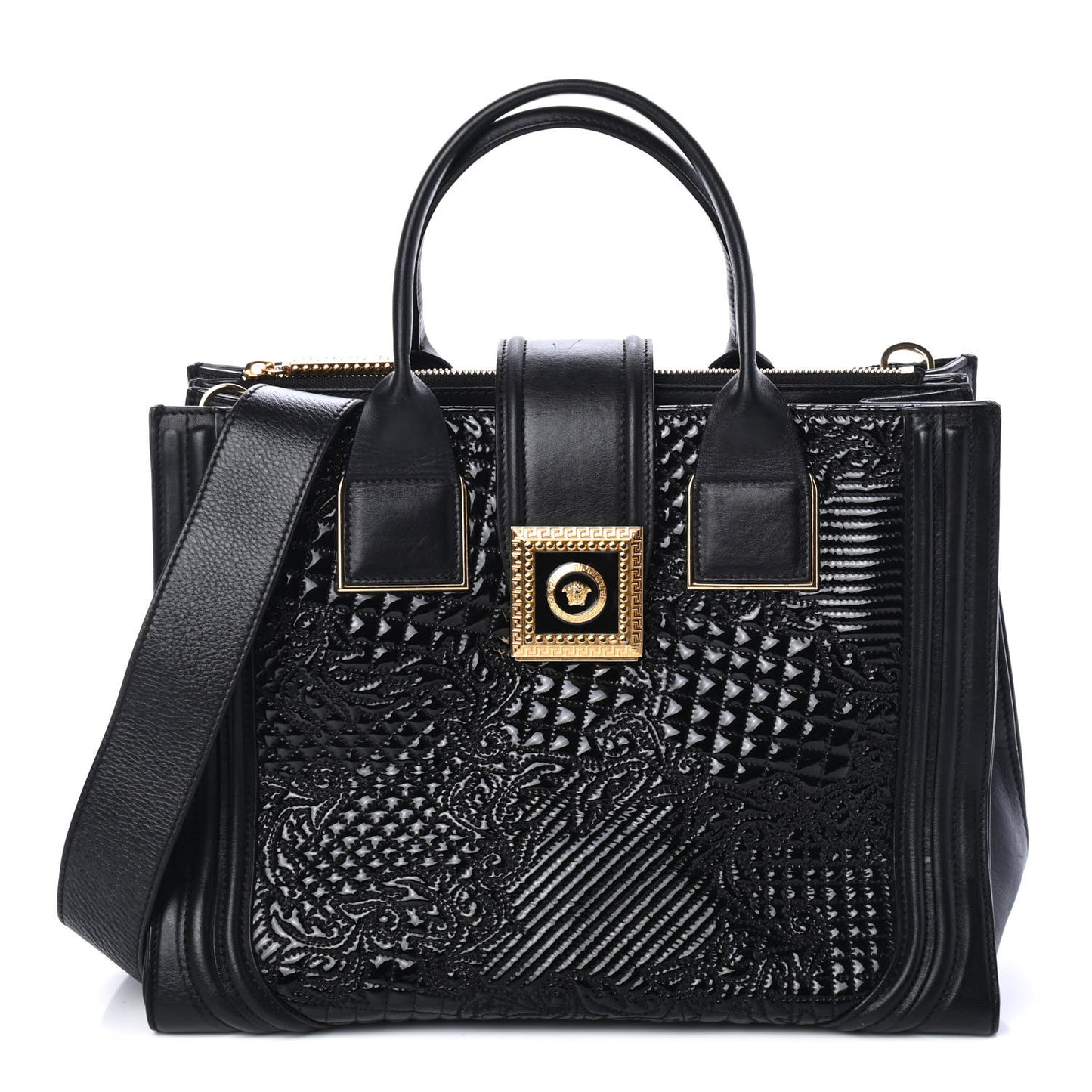Patent Micro Vanitas Icon Handbag Black