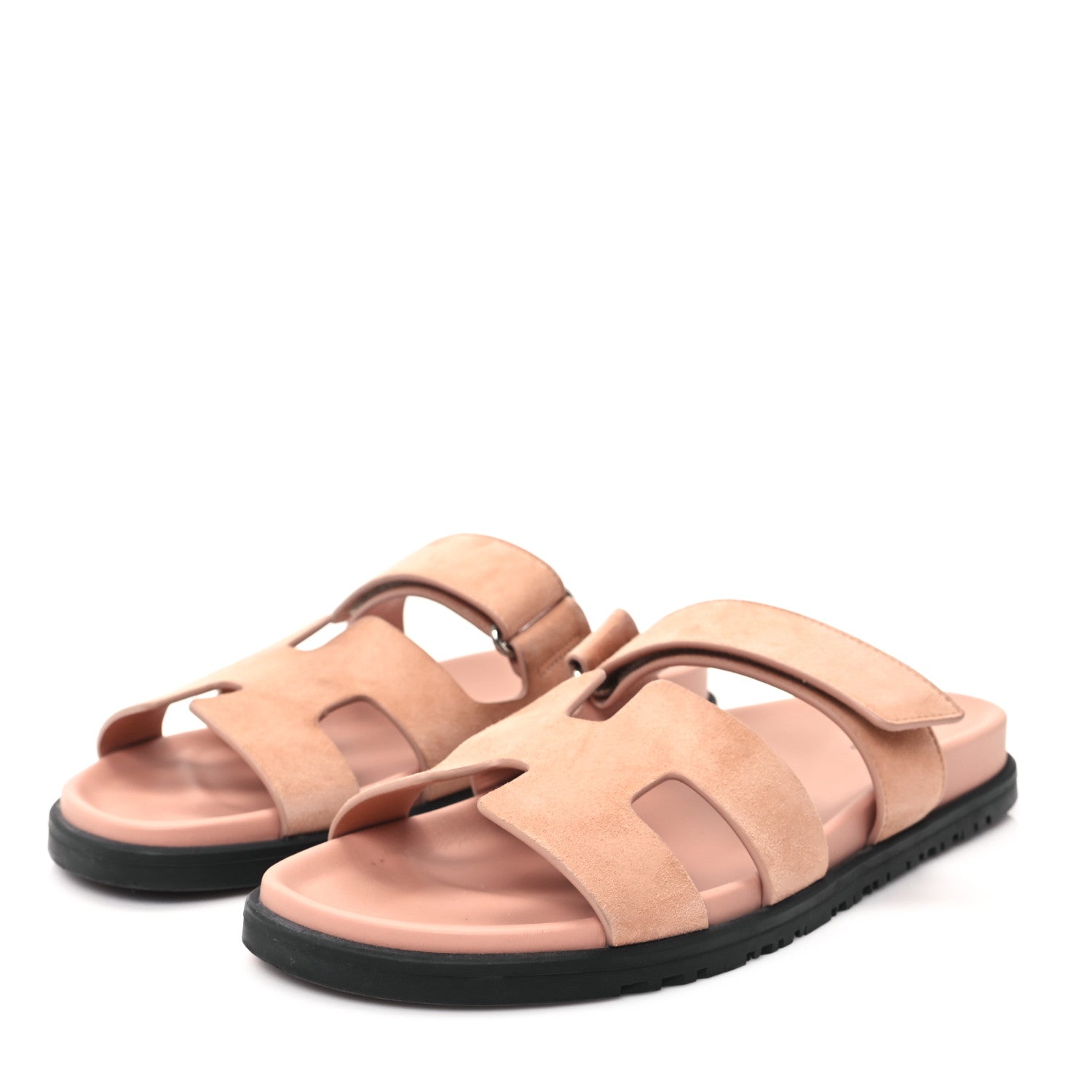 Hermes Suede Goatskin Womens Chypre Sandals 40.5 Nude 4 of 12