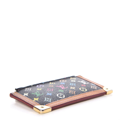 Louis Vuitton Monogram Multicolor Key Pouch Black 4 of 7