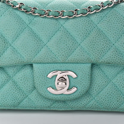 Chanel Caviar Quilted Extra Mini Flap Green 12 of 22