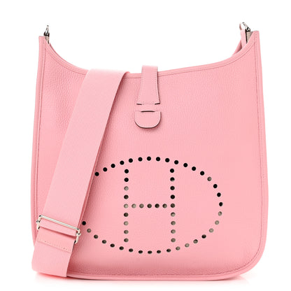 Hermes Taurillon Clemence Evelyne III PM Rose Sakura 1 of 10