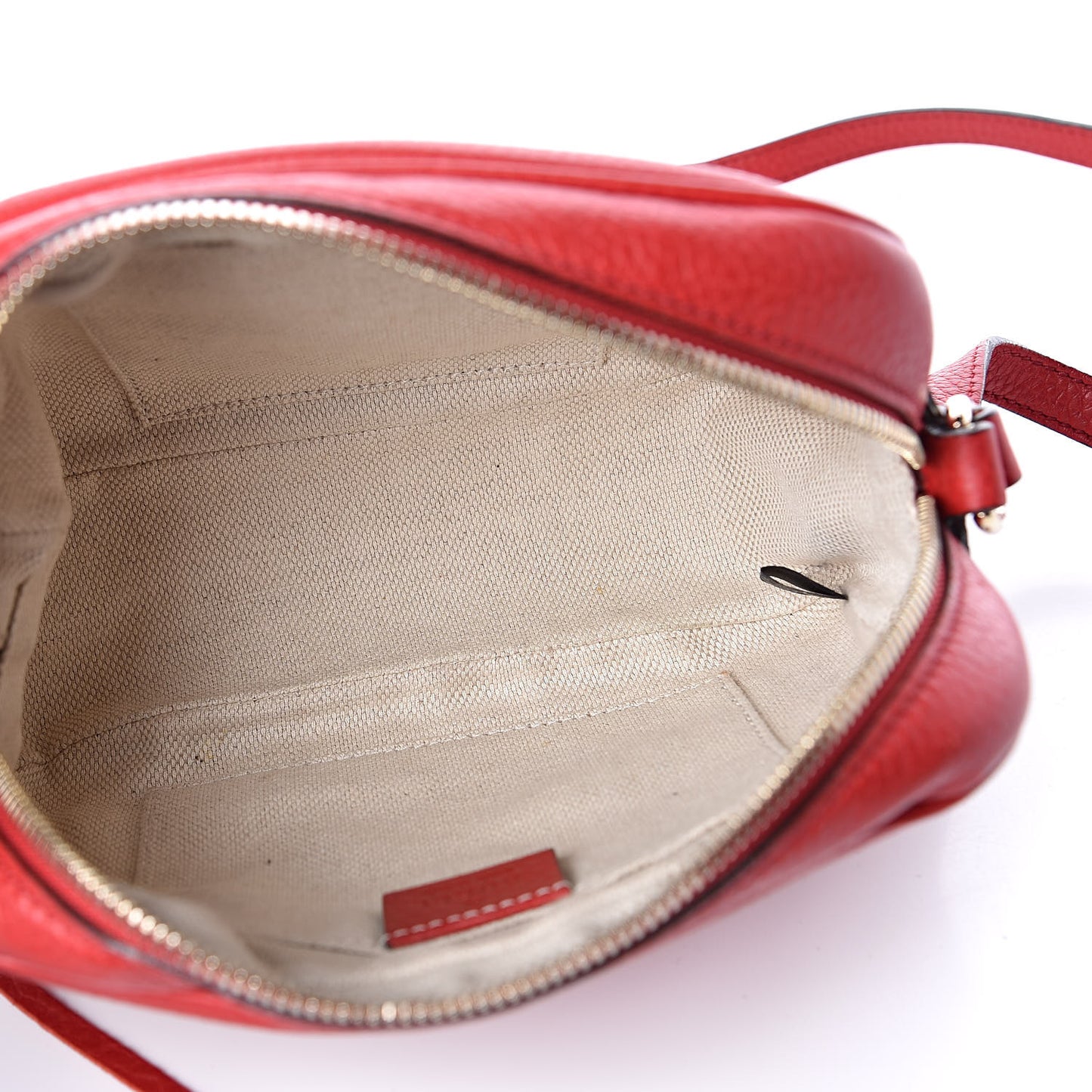 Pebbled Calfskin Small Soho Disco Bag Tabasco Red