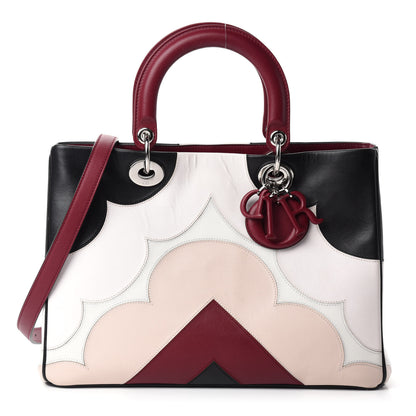 Christian Dior Smooth Calfskin Scalloped Medium Diorissimo Multicolor 3 of 12