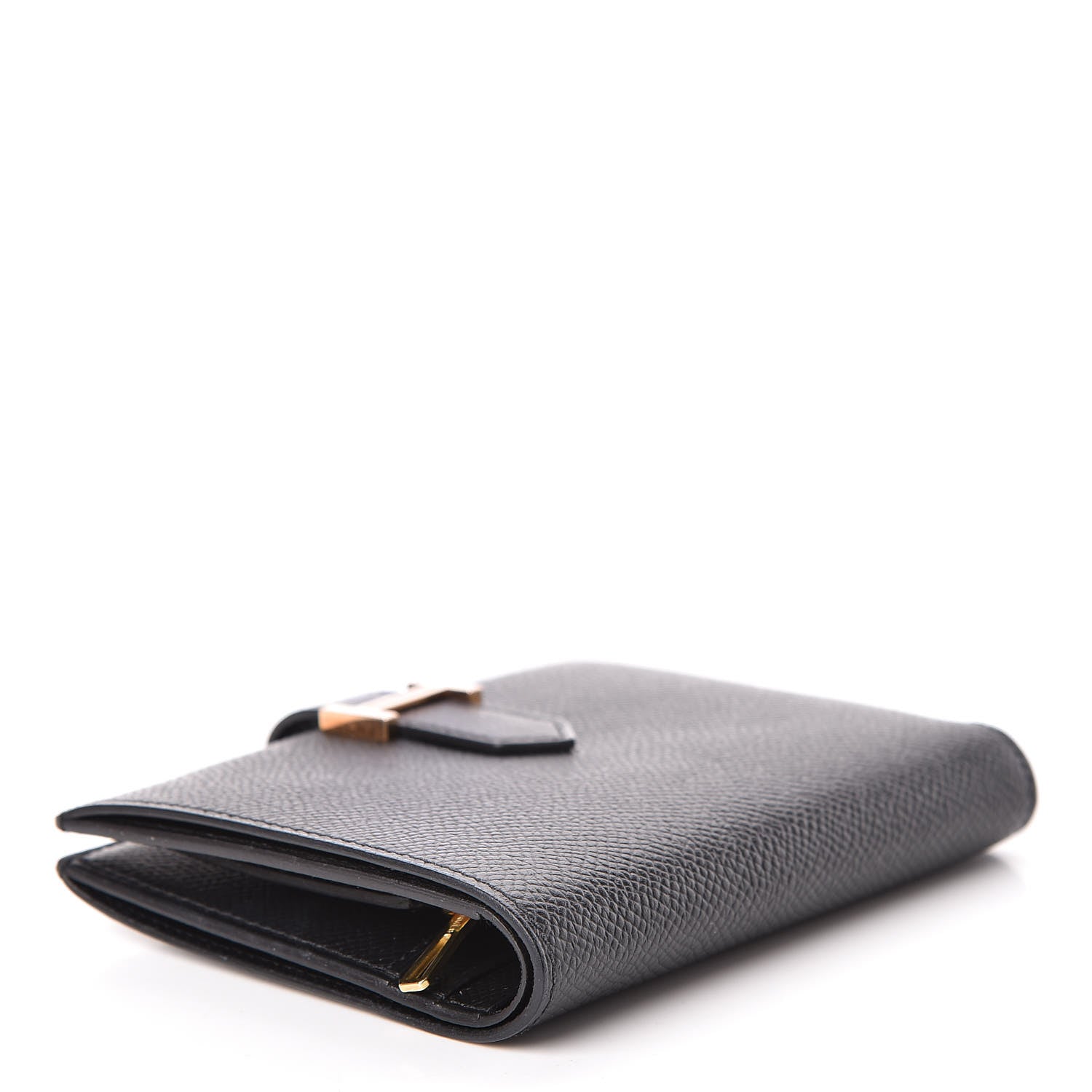 Hermes Epsom Bearn Compact Wallet Black 4 of 8