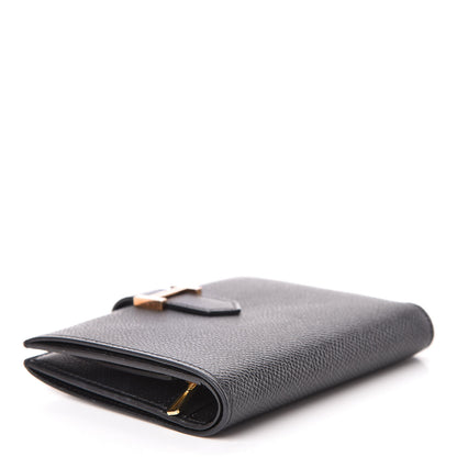 Hermes Epsom Bearn Compact Wallet Black 4 of 8