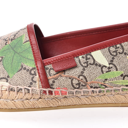 Gucci GG Supreme Monogram Tian Womens Espadrilles 38.5 Beige Multicolor Red 9 of 13