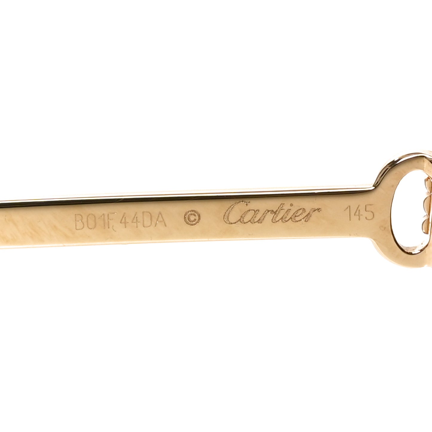 Premiere De Cartier Square Sunglasses Gold Black