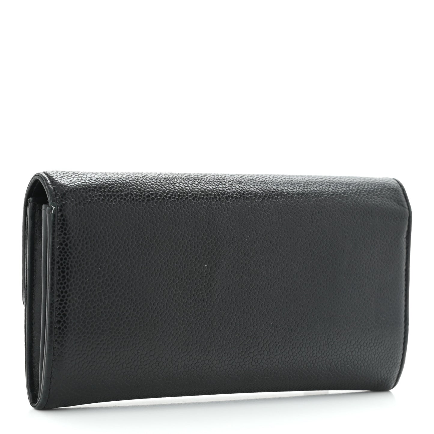 Caviar Timeless CC Large Gusset Flap Wallet Black