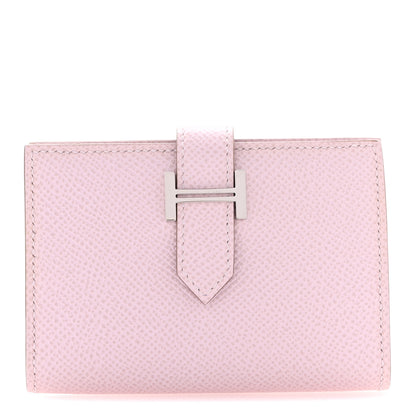 Hermes Epsom Bearn Card Holder Wallet Mauve Pale 1 of 10