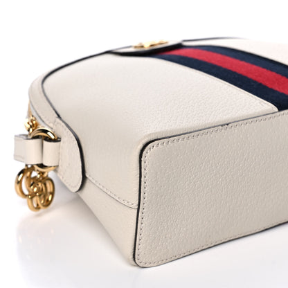 Gucci Textured Dollar Calfskin Web Small Ophidia Dome Shoulder Bag Mystic White 9 of 12