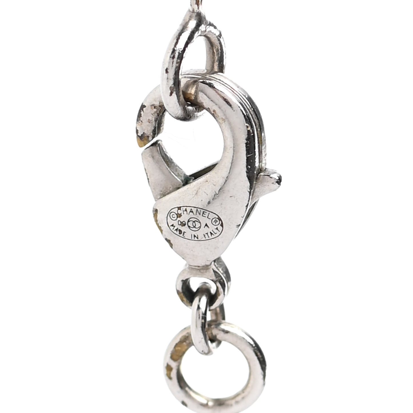 Baguette Crystal CC Necklace Silver