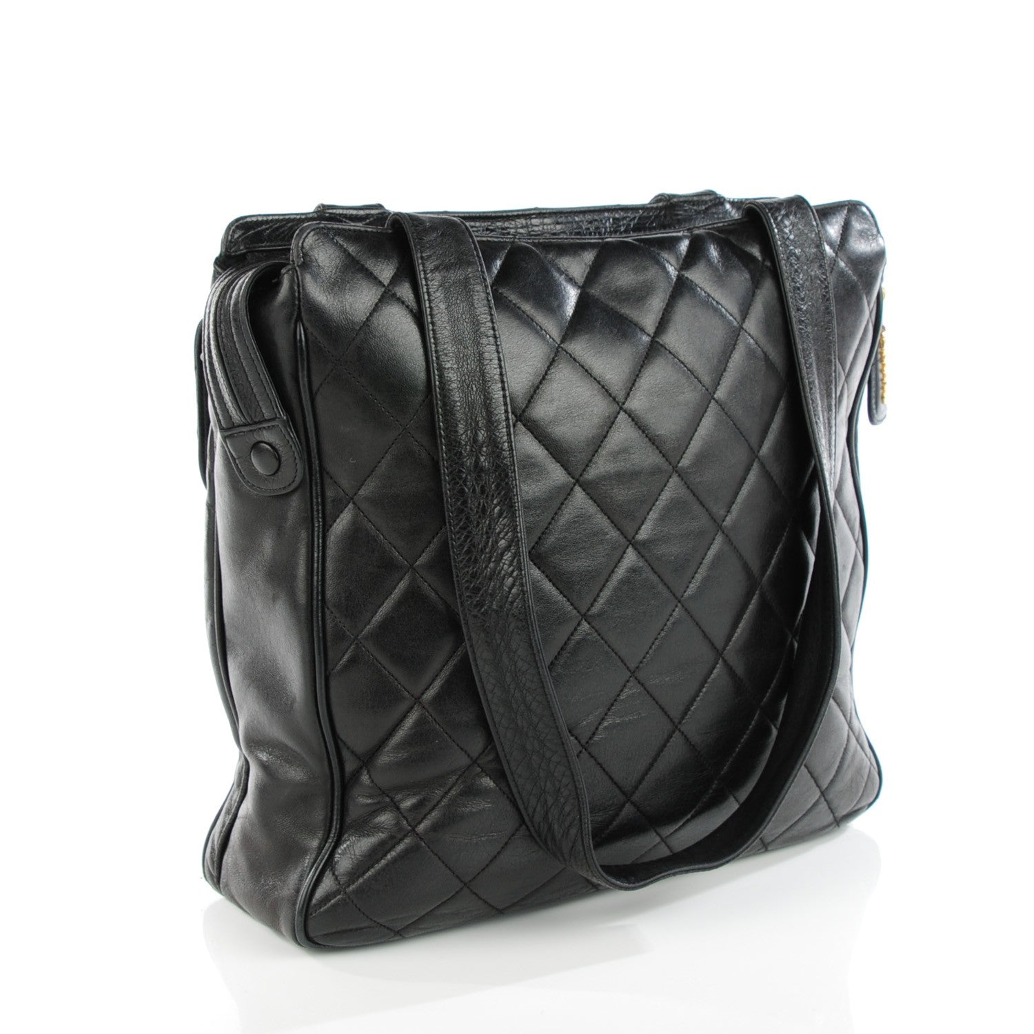 Chanel Lambskin Quilted Shoulder Bag Black 3 of 7