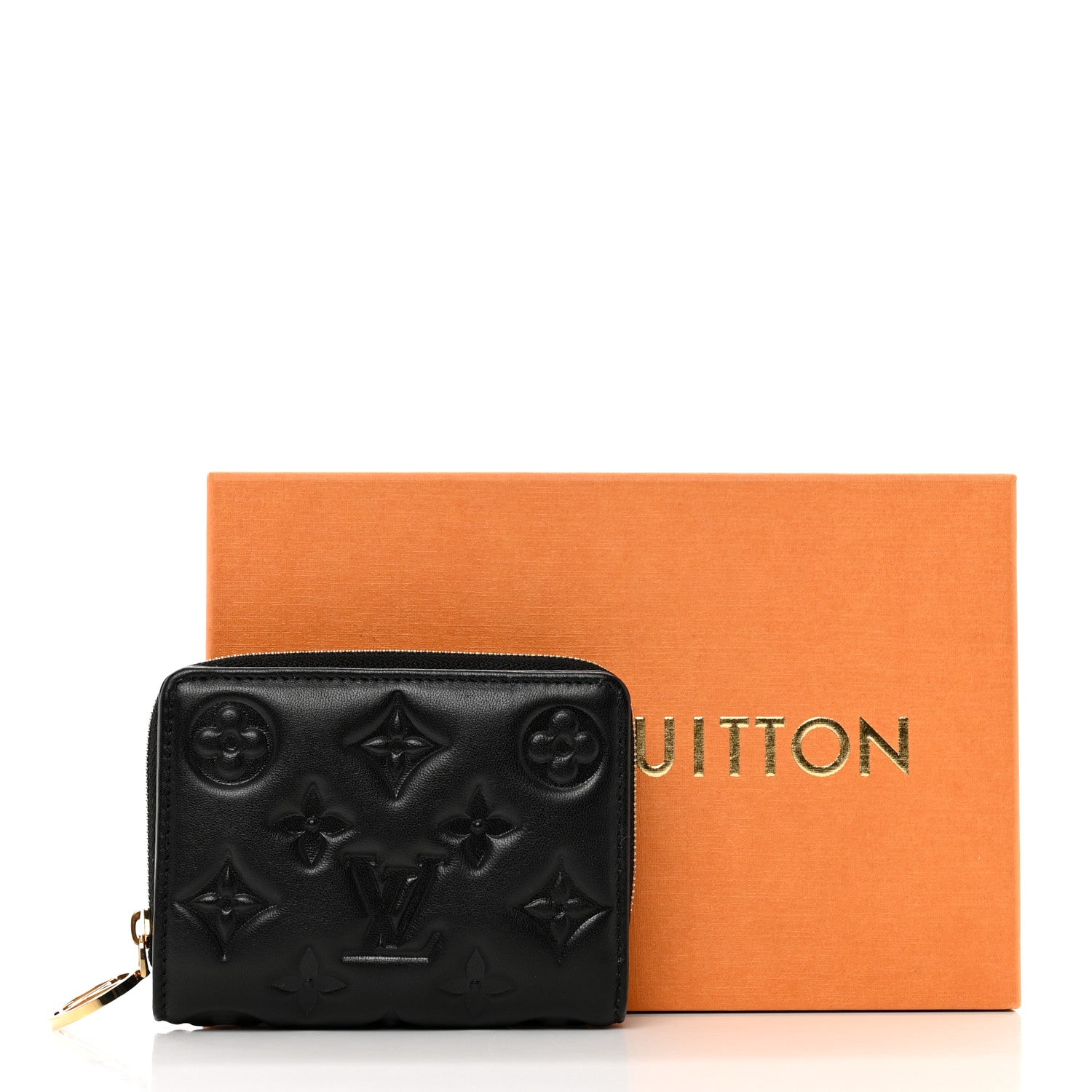 Louis Vuitton Lambskin Embossed Monogram Lou Coussin Wallet Black 8 of 8