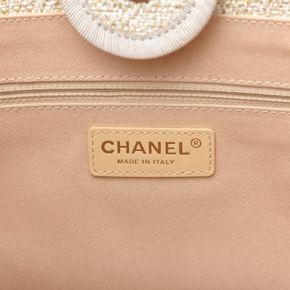 Chanel Lurex Boucle Small Deauville Tote Ivory 7 of 9