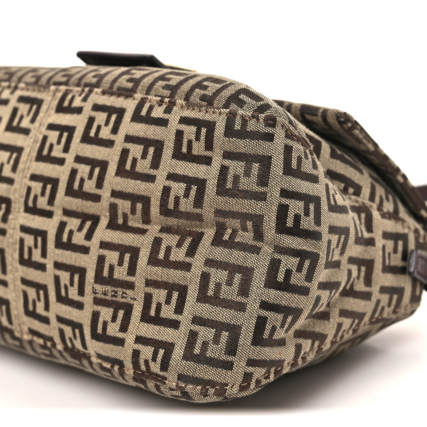 Fendi Zucchino Vitello Mini Mama Baguette Mogano Panna Bruciato 9 of 9