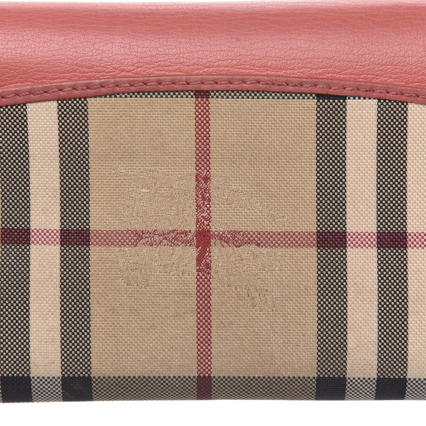 Calfskin Horseferry Check Porter Continental Wallet Coral Pink