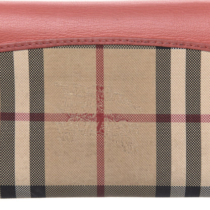 Burberry Calfskin Horseferry Check Porter Continental Wallet Coral Pink 10 of 14