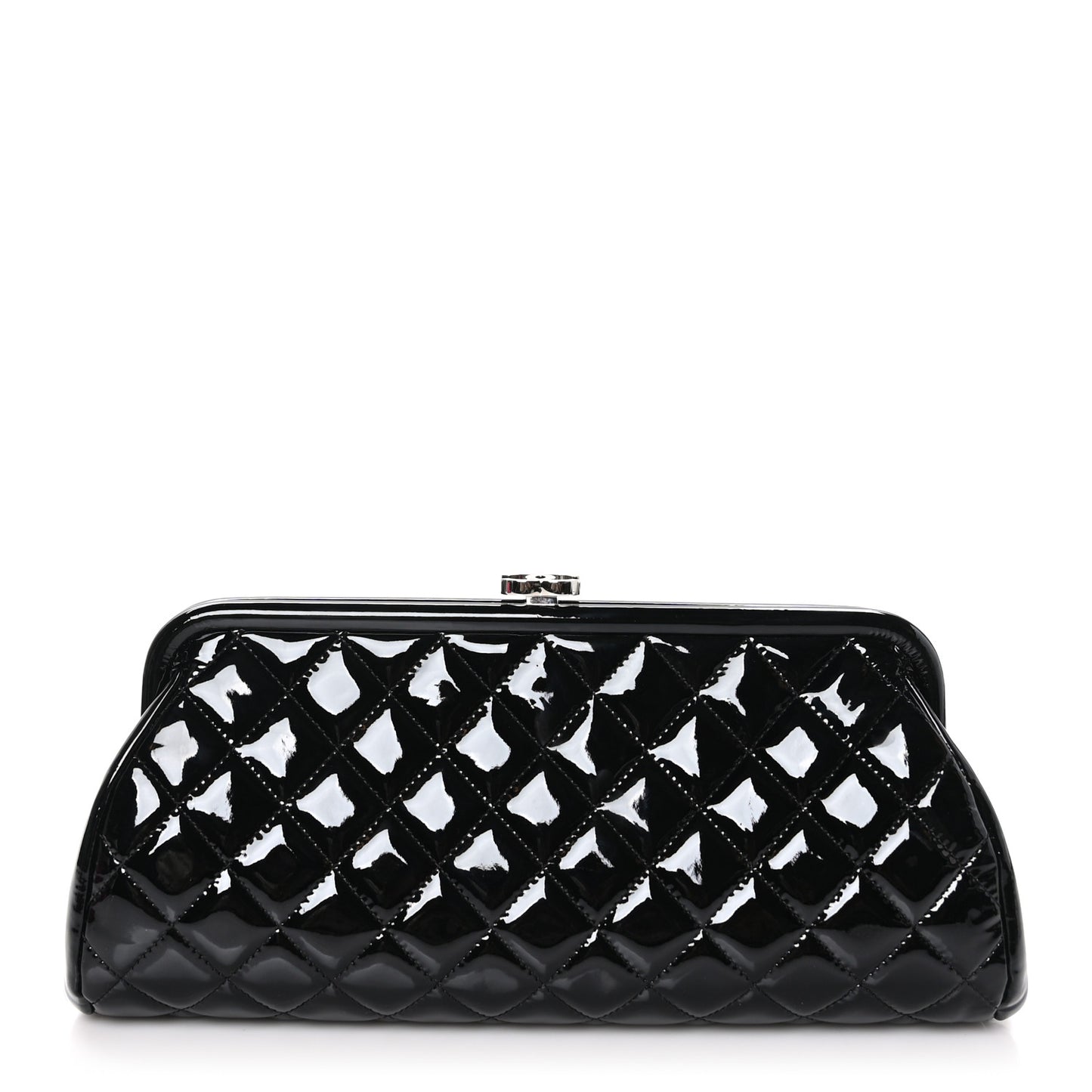 Patent Quilted Timeless Clutch Black