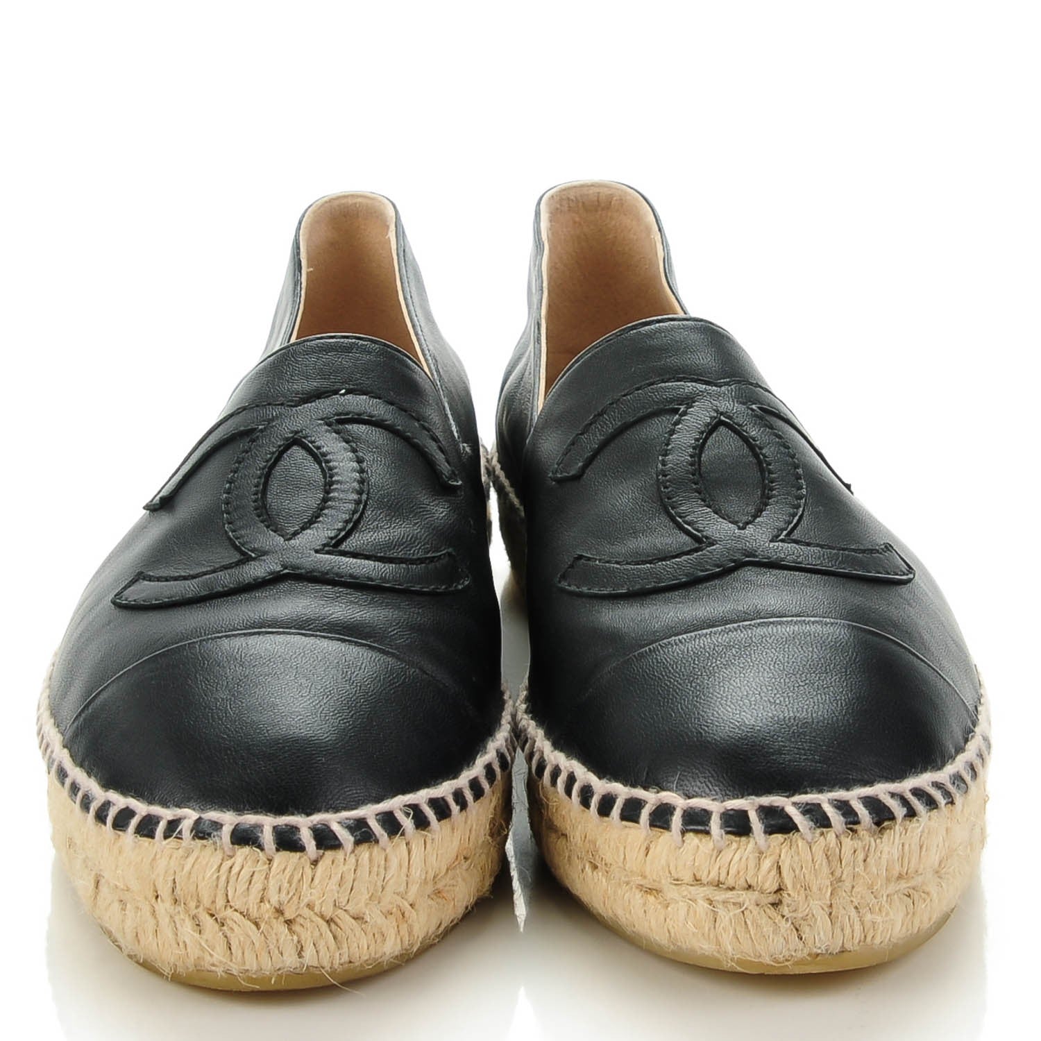 Chanel Lambskin CC Espadrilles 41 Black 2 of 8