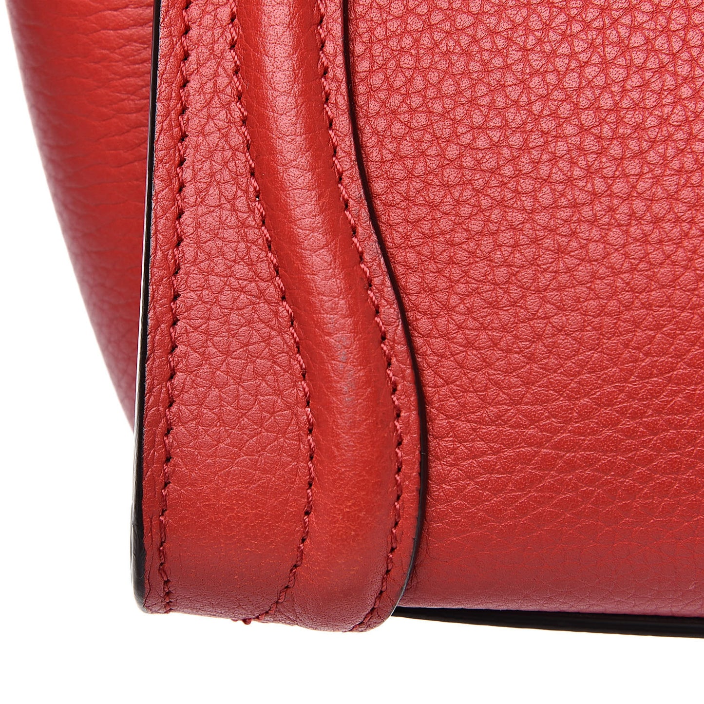 Drummed Calfskin Nano Luggage Coquelicot