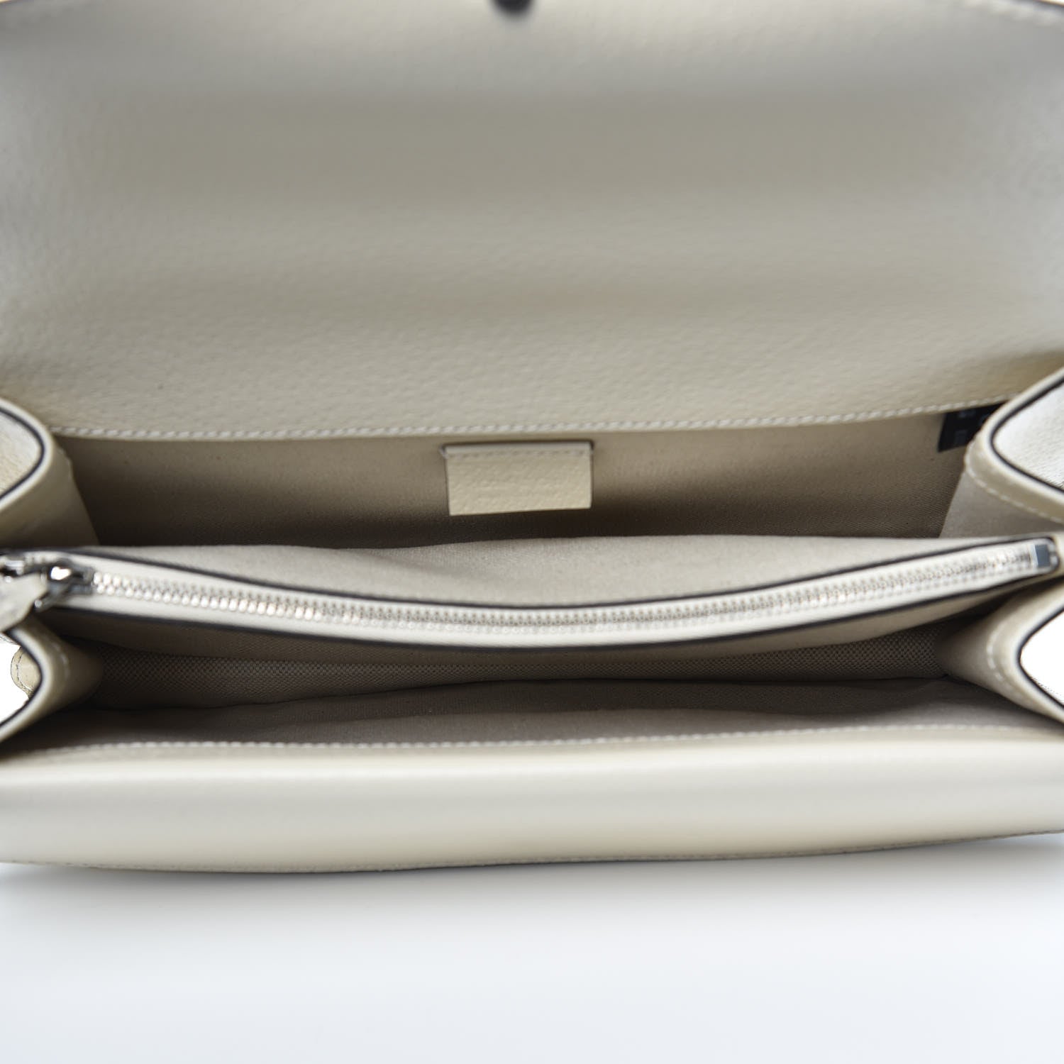 Gucci Textured Calfskin Crystal Small Dionysus Shoulder Bag Mystic White 5 of 8