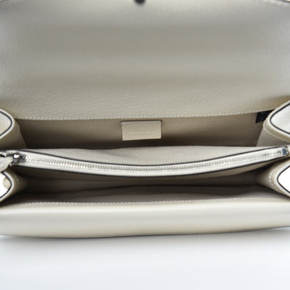 Gucci Textured Calfskin Crystal Small Dionysus Shoulder Bag Mystic White 5 of 8