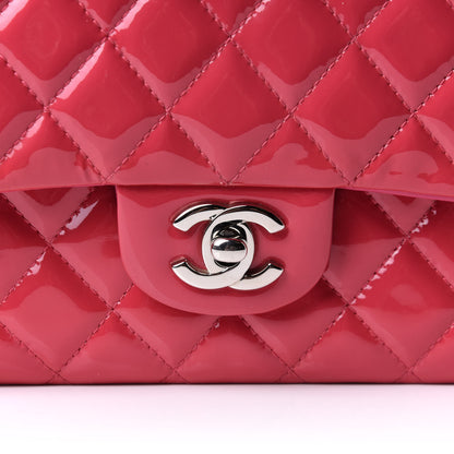 Chanel Patent Quilted Medium Double Flap Pink 7 of 9