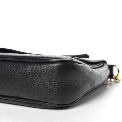 Gucci Pebbled Calfskin Medium Soho Flap Crossbody Black 6 of 10