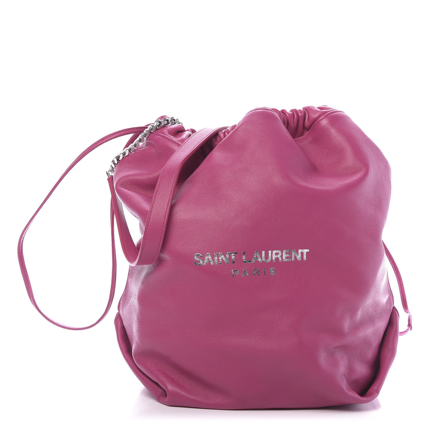 Lambskin Teddy Drawstring Bag Freesia