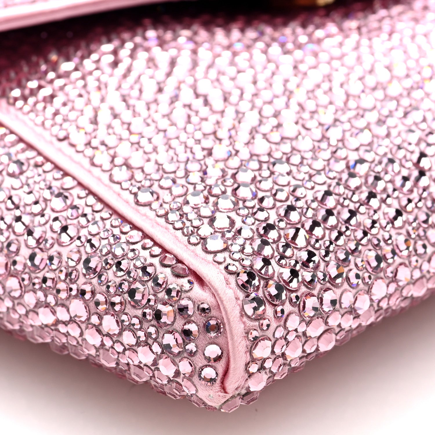 Versace Crystal La Medusa Envelope Clutch Pink 8 of 9