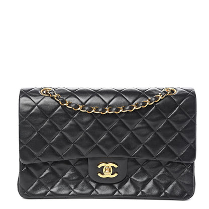 Chanel Lambskin Quilted Medium Double Flap Black 1 of 12