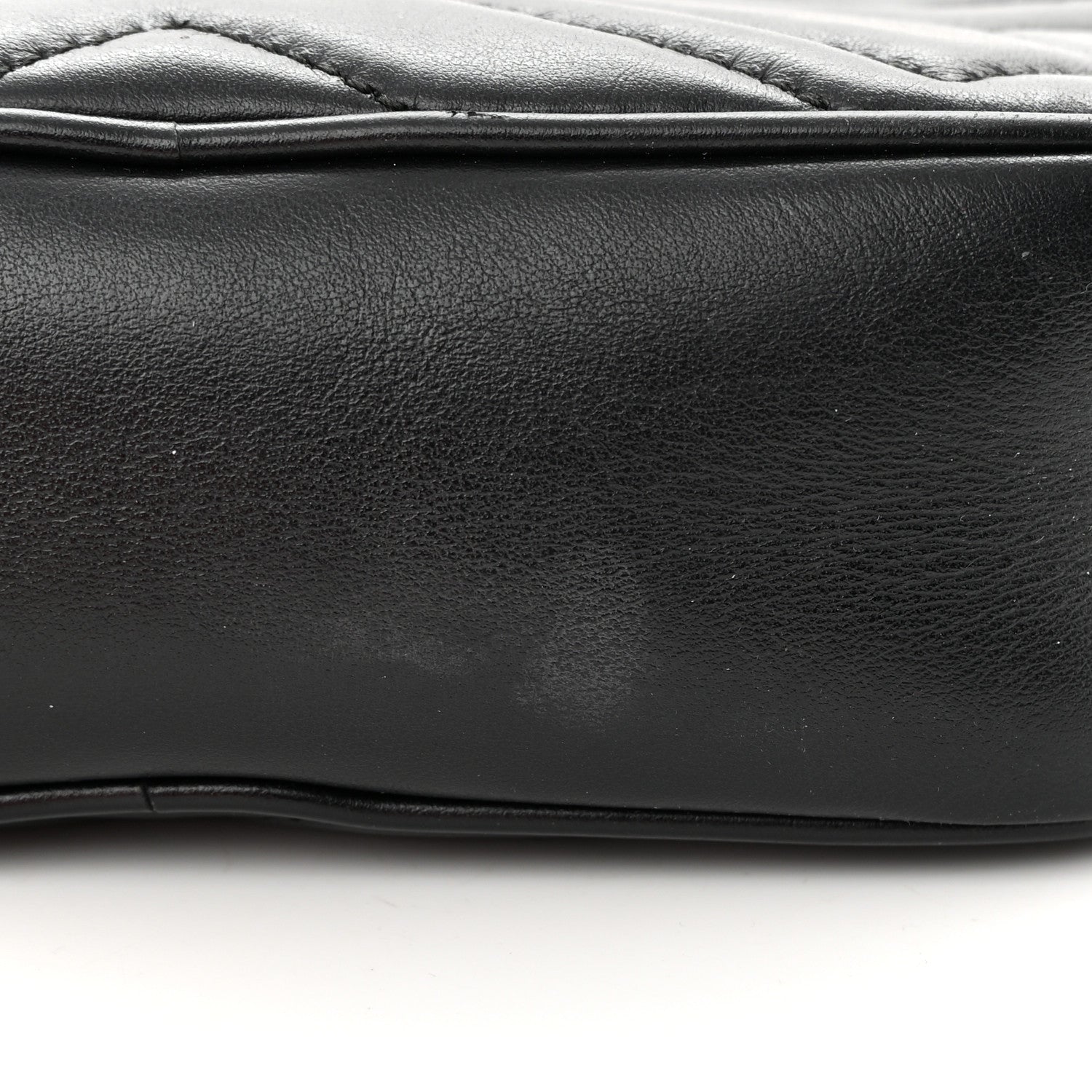 Gucci Calfskin Matelasse Mini GG Marmont Chain Shoulder Bag Black 14 of 18
