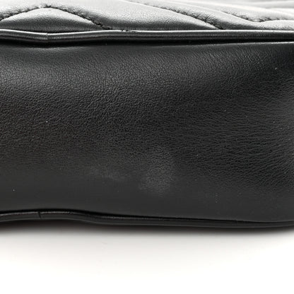 Gucci Calfskin Matelasse Mini GG Marmont Chain Shoulder Bag Black 14 of 18