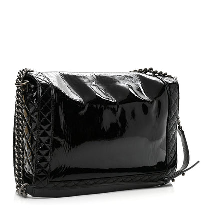 Chanel Patent Large Boy Reverso Flap Black 3 of 13