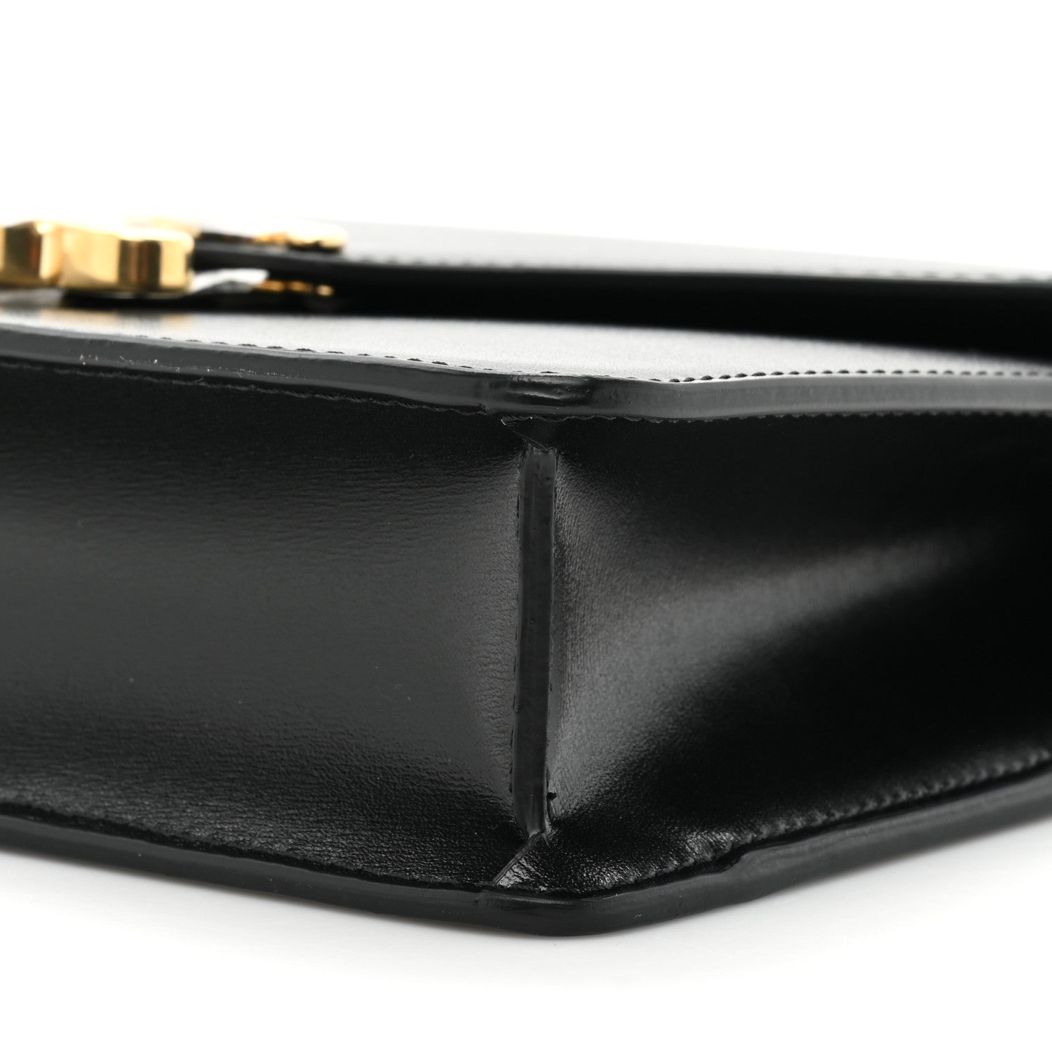 Celine Shiny Calfskin Triomphe Margo Wallet on Chain Black 8 of 11
