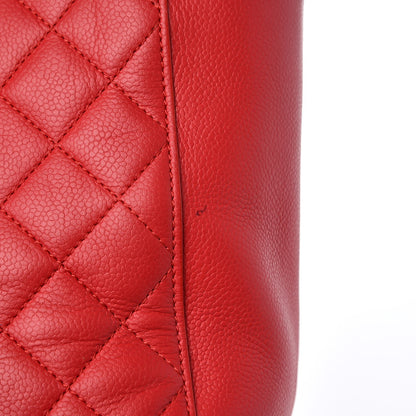 Chanel Caviar Quilted Large CC Box Shopping Tote Red 13 of 14