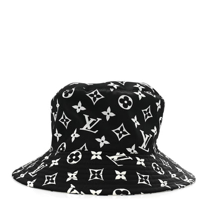 Louis Vuitton Nylon Monogram Reversible Bob Bucket Hat M Black White 1 of 13