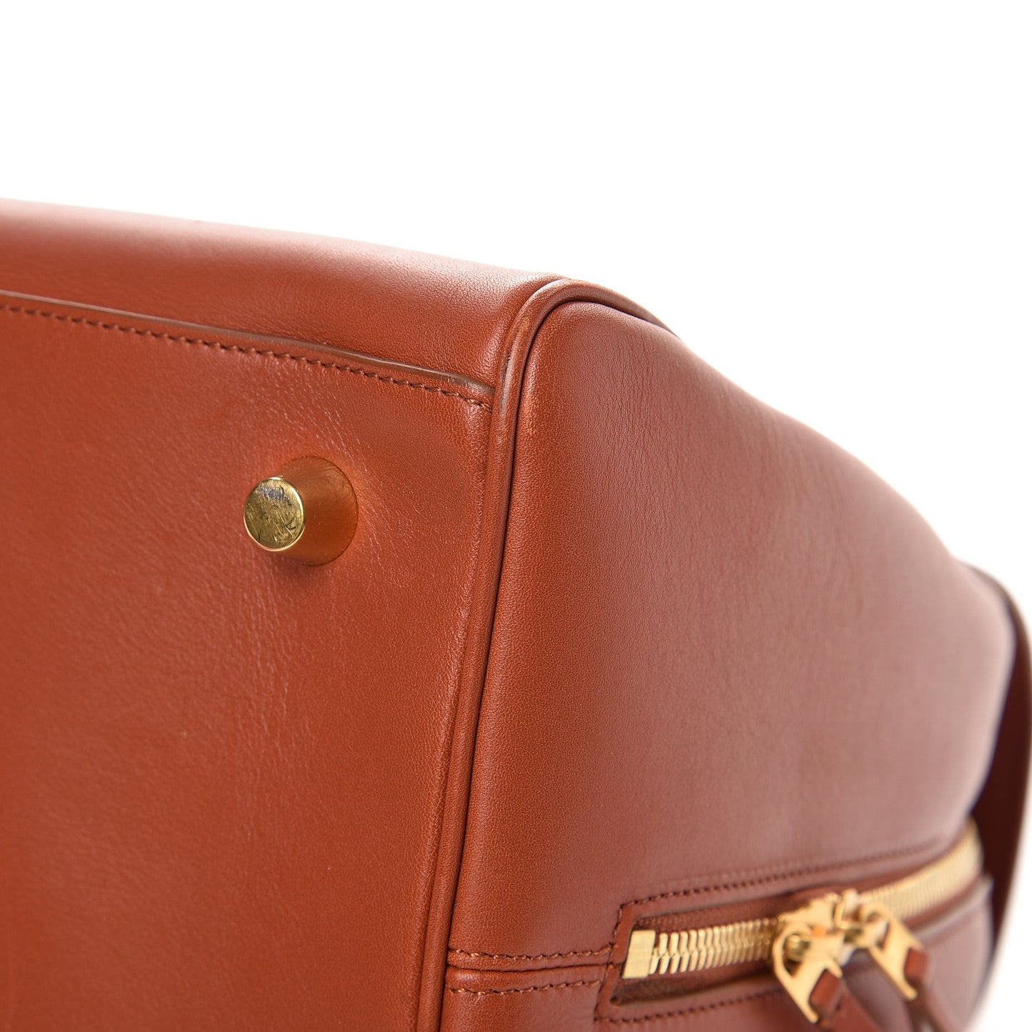 Natural Calfskin Top Handle Bag Brick