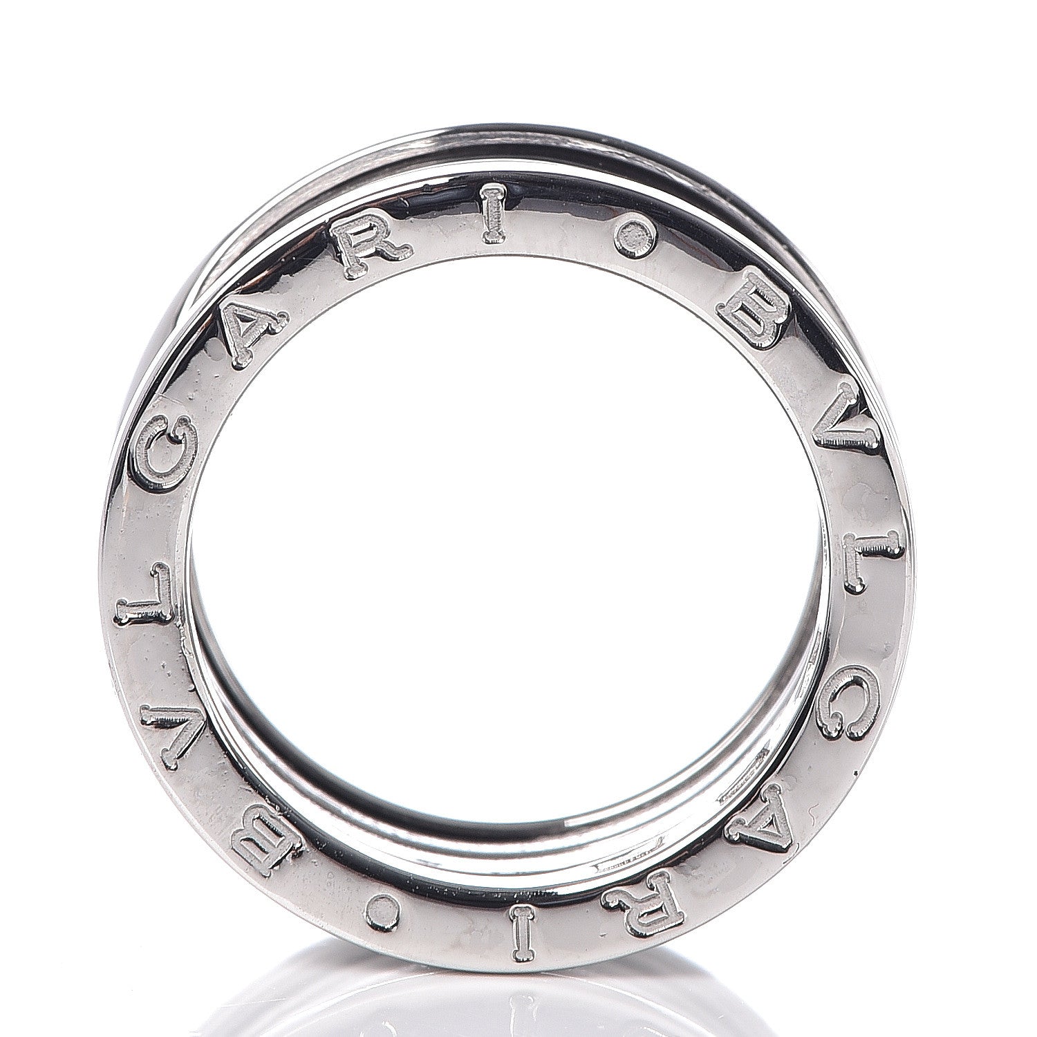 Bulgari 18K White Gold B.Zero1 4 Band Ring 54 6.75 4 of 5