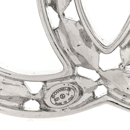 Chanel Crystal Starfall CC Hair Clip Silver 3 of 4