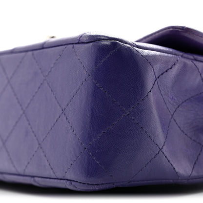Chanel Lambskin Quilted Mini Rectangular Flap Purple 10 of 14