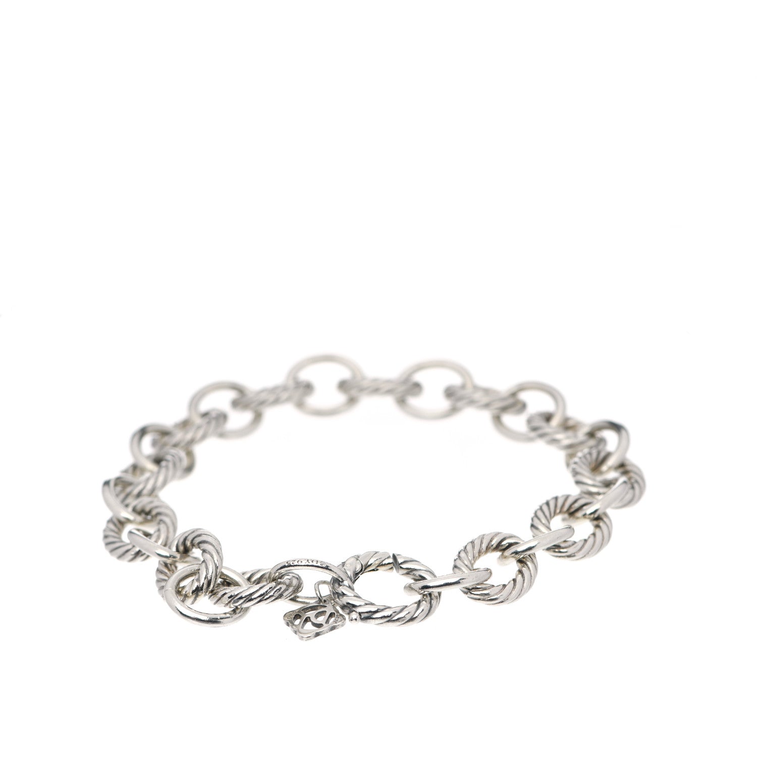 David Yurman Sterling Silver 10mm Medium Oval Link Bracelet 2 of 3