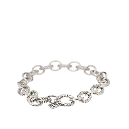David Yurman Sterling Silver 10mm Medium Oval Link Bracelet 2 of 3